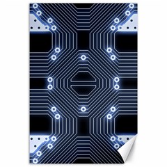 A Completely Seamless Tile Able Techy Circuit Background Canvas 24  X 36  by Simbadda
