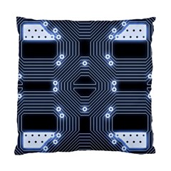 A Completely Seamless Tile Able Techy Circuit Background Standard Cushion Case (one Side) by Simbadda