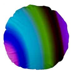 Multi Color Stones Wall Multi Radiant Large 18  Premium Flano Round Cushions by Simbadda