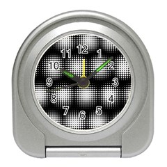 Black And White Modern Wallpaper Travel Alarm Clocks by Simbadda