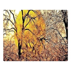Summer Sun Set Fractal Forest Background Double Sided Flano Blanket (large)  by Simbadda