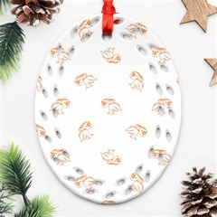 Birds Sketch Pattern Ornament (oval Filigree) by dflcprints