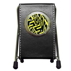 Pattern Abstract Pen Holder Desk Clocks by Simbadda