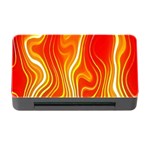 Fire Flames Abstract Background Memory Card Reader with CF Front