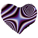 Fractal Background With Curves Created From Checkboard Large 19  Premium Heart Shape Cushions Front