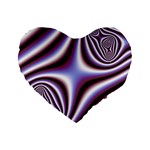 Fractal Background With Curves Created From Checkboard Standard 16  Premium Flano Heart Shape Cushions Front