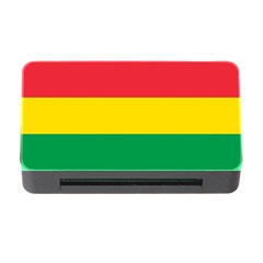 Rasta Colors Red Yellow Gld Green Stripes Pattern Ethiopia Memory Card Reader With Cf by yoursparklingshop