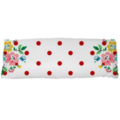 Flower Floral Polka Dot Orange Body Pillow Case Dakimakura (two Sides) by Mariart