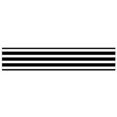 Horizontal Stripes Black Flano Scarf (small) by Mariart