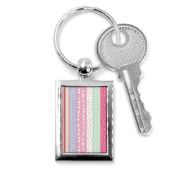 Heart Love Valentine Polka Dot Pink Blue Grey Purple Red Key Chains (rectangle)  by Mariart