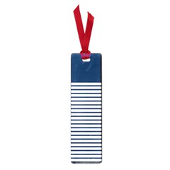 Horizontal Stripes Blue White Line Small Book Marks by Mariart