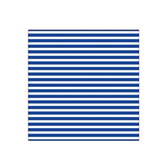 Horizontal Stripes Dark Blue Satin Bandana Scarf by Mariart