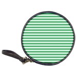 Horizontal Stripes Green Classic 20-CD Wallets Front