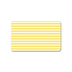 Horizontal Stripes Yellow Magnet (name Card) by Mariart