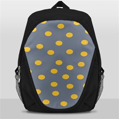 Limpet Polka Dot Yellow Grey Backpack Bag by Mariart