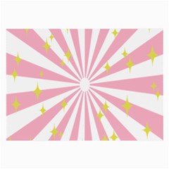 Hurak Pink Star Yellow Hole Sunlight Light Large Glasses Cloth (2-side) by Mariart