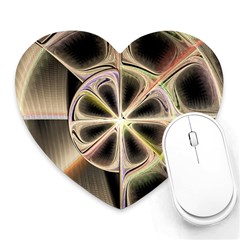 Background With Fractal Crazy Wheel Heart Mousepads by Simbadda