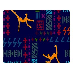 A Colorful Modern Illustration For Lovers Double Sided Flano Blanket (large)  by Simbadda