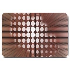Technical Background With Circles And A Burst Of Color Large Doormat  by Simbadda