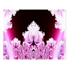 Fractal In Pink Lovely Double Sided Flano Blanket (large)  by Simbadda