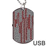 Abstract Geometry Machinery Wire Dog Tag USB Flash (Two Sides) Back