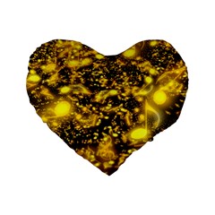 Vortex Glow Abstract Background Standard 16  Premium Heart Shape Cushions by Simbadda