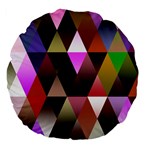Triangles Abstract Triangle Background Pattern Large 18  Premium Flano Round Cushions Front
