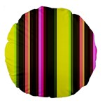 Stripes Abstract Background Pattern Large 18  Premium Round Cushions Front