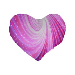 Vortexglow Abstract Background Wallpaper Standard 16  Premium Flano Heart Shape Cushions by Simbadda