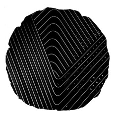 Chrome Abstract Pile Of Chrome Chairs Detail Large 18  Premium Flano Round Cushions by Simbadda