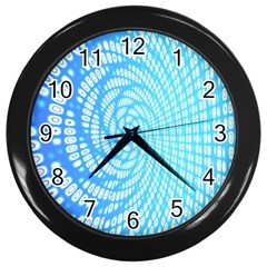 Abstract Pattern Neon Glow Background Wall Clocks (black) by Simbadda