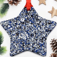 Electric Blue Blend Stone Glass Ornament (star) by Mariart