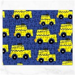 A Fun Cartoon Taxi Cab Tiling Pattern Rectangular Jigsaw Puzzl Front
