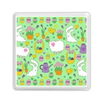 Cute Easter pattern Memory Card Reader (Square)  Front