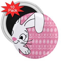 Easter Bunny  3  Magnets (10 Pack)  by Valentinaart