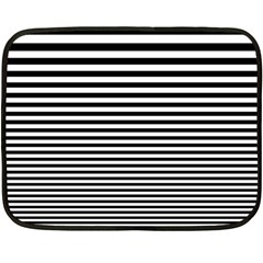 Black White Line Fleece Blanket (mini) by Mariart