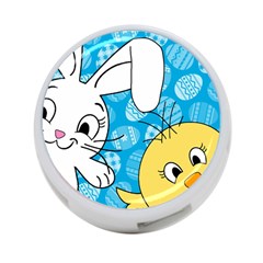 Easter Bunny And Chick  4-port Usb Hub (two Sides)  by Valentinaart