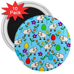 Easter Lamb 3  Magnets (10 Pack)  by Valentinaart