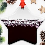 Bubbles In Red Wine Star Ornament (Two Sides) Front