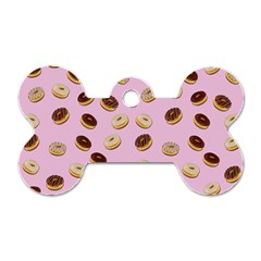 Donuts Pattern Dog Tag Bone (one Side) by Valentinaart