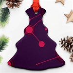 Abstract Lines Radiate Planets Web Christmas Tree Ornament (Two Sides) Front