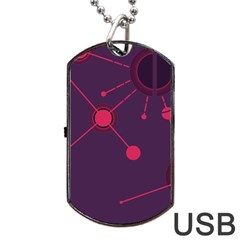 Abstract Lines Radiate Planets Web Dog Tag Usb Flash (one Side) by Nexatart