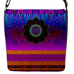 Air And Stars Global With Some Guitars Pop Art Flap Messenger Bag (s) by pepitasart