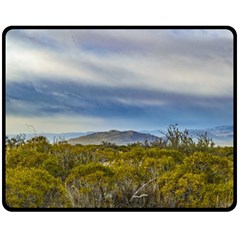 Patagonian Lanscape Scene, Santa Cruz, Argentina Fleece Blanket (medium)  by dflcprints