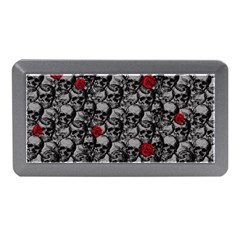 Skulls And Roses Pattern  Memory Card Reader (mini) by Valentinaart