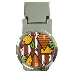Chocolate Lime Brown Circle Line Plaid Polka Dot Orange Green White Money Clip Watches by Mariart