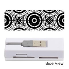 Geometric Black And White Memory Card Reader (stick)  by linceazul