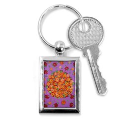 Floral Sphere Key Chains (rectangle)  by dawnsiegler