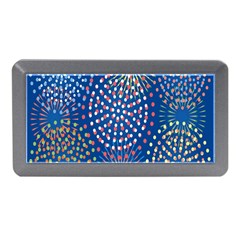 Fireworks Party Blue Fire Happy Memory Card Reader (mini) by Mariart