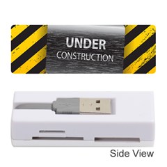 Under Construction Sign Iron Line Black Yellow Cross Memory Card Reader (stick)  by Mariart